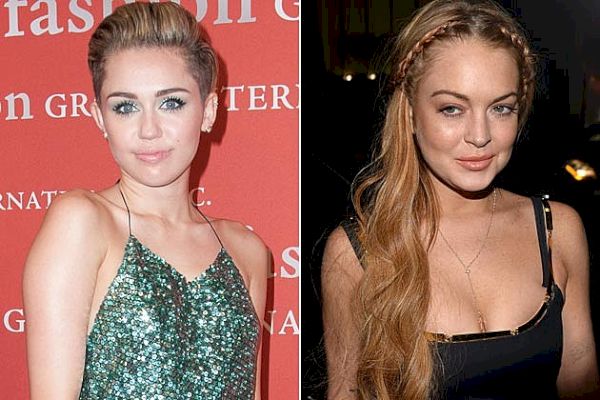 Miley Cyrus pidutseb Lindsay Lohaniga igavas moes