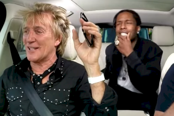 ASAP Rocky estavella el karaoke de cotxes de Rod Stewart
