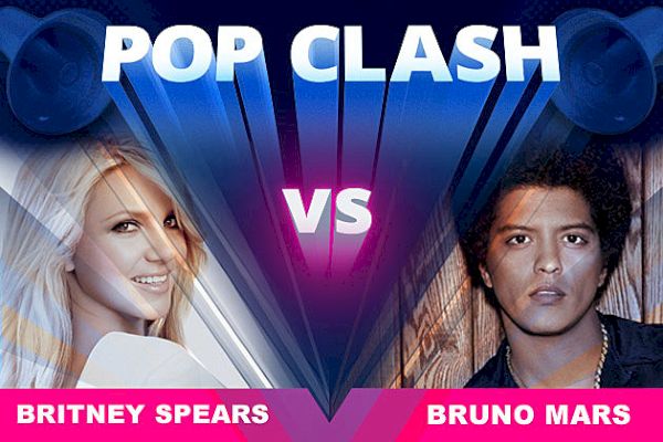 Britney Spears proti Brunu Marsu – Pop Clash